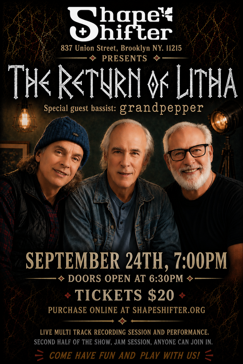 The Return of Litha live at ShapeShifter Lab in Brooklyn on September 24th, 2026